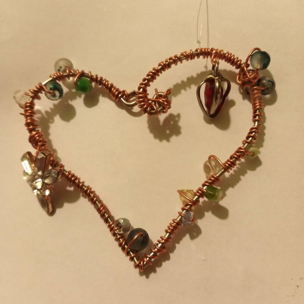 Copper Heart Sun Catcher